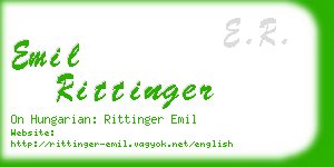 emil rittinger business card